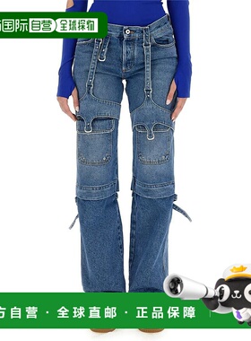 香港直邮OFF-WHITE 女士牛仔裤 OWYB016F23DEN0014500-3 AW2023