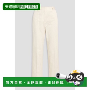 1h可退 香港直邮潮奢 TOTÊME 女士 棉麻混纺斜纹布长裤 242WRB163