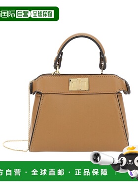 香港直邮FENDI 女士斜挎包 7AS294ABVEF19P8 SS2025 棕色手提包