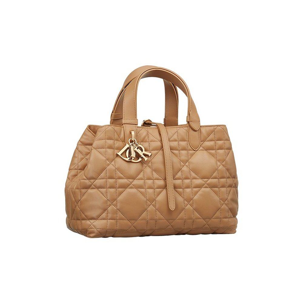DIOR/迪奥 23新款 TOUJOURS女士中号古铜色牛皮革手提包