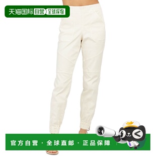 美国奥莱直发 白色 自营SPANX弹力斜纹工装 慢跑裤