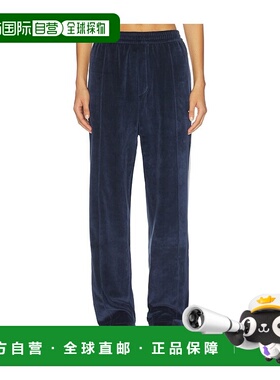 1h可退 香港直邮潮奢 Adidas 女士 x Wales Bonner 天鹅绒运动裤