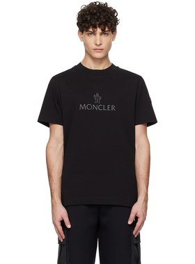 Moncler 盟可睐 男士 黑色 Logo Cotton T 恤 K10918C00024829H8
