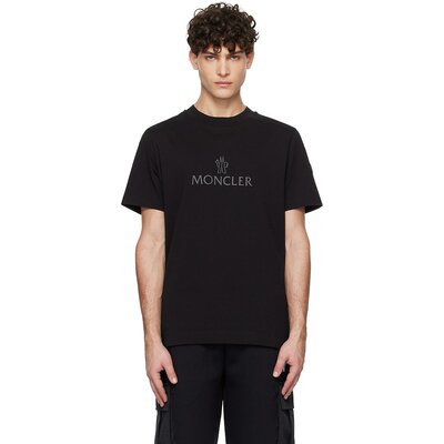 Moncler 盟可睐 男士 黑色 Logo Cotton T 恤 K10918C00024829H8