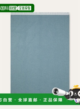 自营欧洲直邮Loro Piana 女士蓝色羊绒围巾