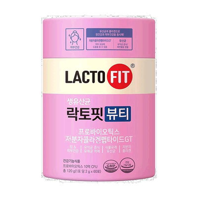 韩国直邮钟根堂LACTOFIT乐多飞乳酸菌益生菌120包调理肠道护肤质