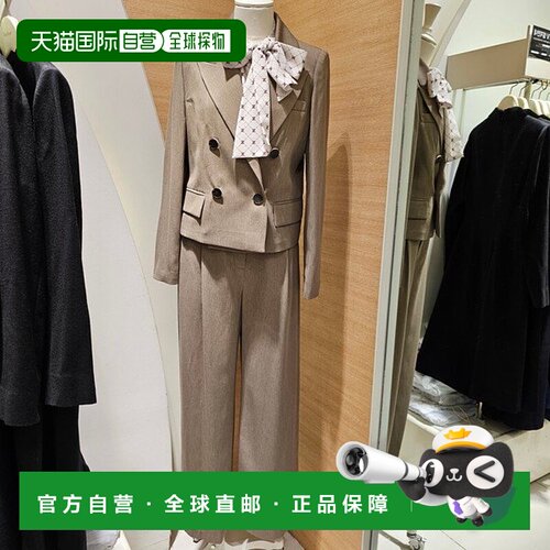 韩国直邮THE IZZAT 더아이잗2023FW가을최신상 기본더블숏자켓와이더바지정장셋트_P34578122