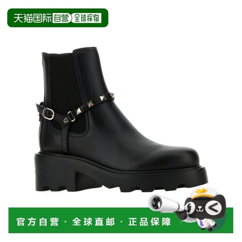 香港直邮VALENTINO 25FW 圆头短筒靴 Women华伦天奴厚底女靴