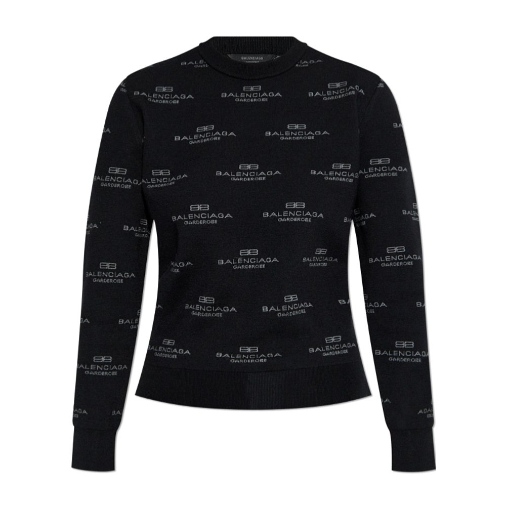 BALENCIAGA 女士卫衣 812576T17241269 SS2025 黑色