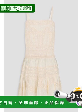 香港直邮ZIMMERMANN 女士 印花蕾丝拼接棉纱迷你连衣裙 1435DSS24