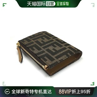 女士棕色布质短款 香港直邮FENDI A98P 8M0447 F0A6E 钱包