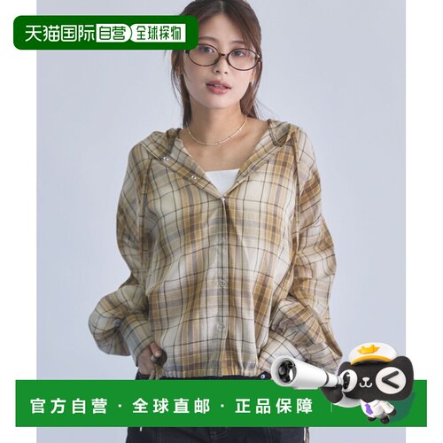 1h可退 日本直邮archives 女装 大格纹抽绳连帽衬衫 265160193002