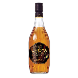 日本直邮俏雅  黑标白兰地梅酒 700ml  14度金箔蝶矢梅子酒