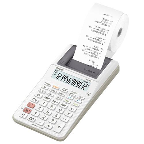 日本直邮CASIO HR-8RC-WE 手持式 12 位打印机计算器 HR8RCWE