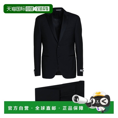 1h可退 香港直邮Canali 康钠丽 男士 西服 black黑色 舒适时尚