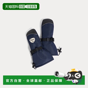 自营欧洲直邮Bonpoint小樱桃 Jidi滑雪蓝色连线滑雪手套