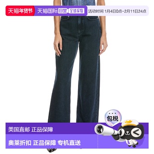 自营rag & bone Logan Mid-Rise Elenna Wide Leg Jean - blue 美