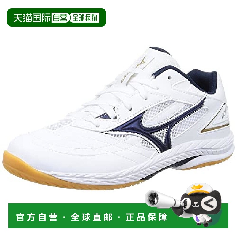 【日本直邮】MIZUNO 乒乓球鞋 Wave Drive 9 25.0cm2E白/深蓝/金