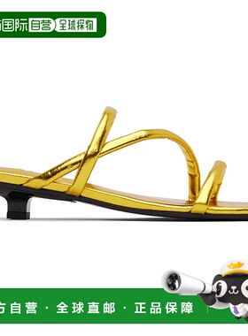 1h可退 香港直邮潮奢 BY FAR 女士 金色 Morena Eel Embossed Met