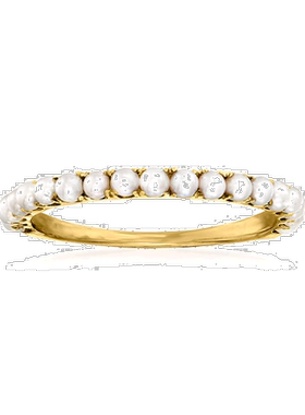 自营 rs pureRoss-Simons 1.5-2 毫米养珠戒指 14kt 黄金 - 黄色