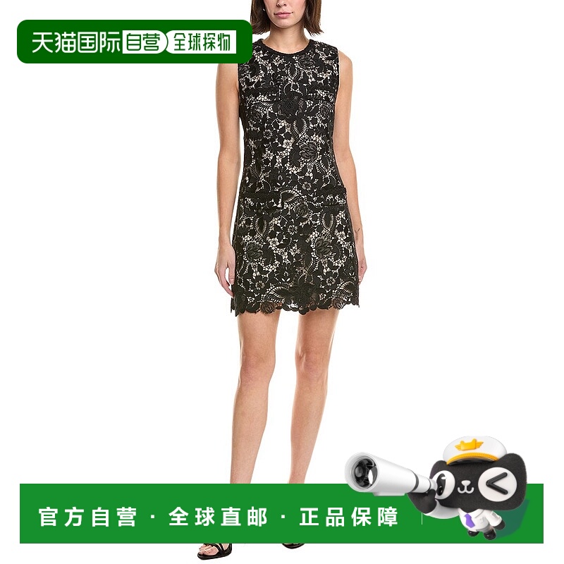 自营Milly 3D Lace Mini Dress - black 美国奥莱直发