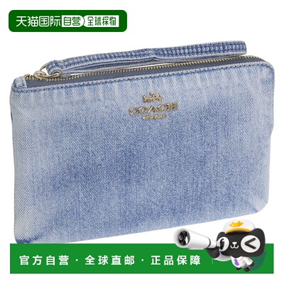 日本直邮Coach 女士手拿包 Denim LRG CRN ZP FDD DNM CEF68IMNIM