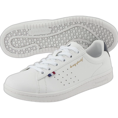 日本直邮Le coq sportif LA ROLAND SL 白色海军蓝休闲鞋 QL1VJC0