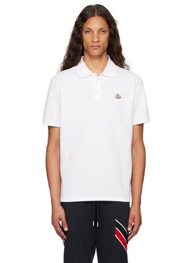 Moncler 盟可睐 男士 白色贴饰 Polo 衫 J20918A0000984556