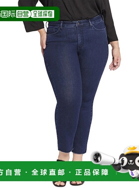 自营 NYDJ Plus Sheri Mystique 九分牛仔裤 - 蓝色 美国奥莱直发