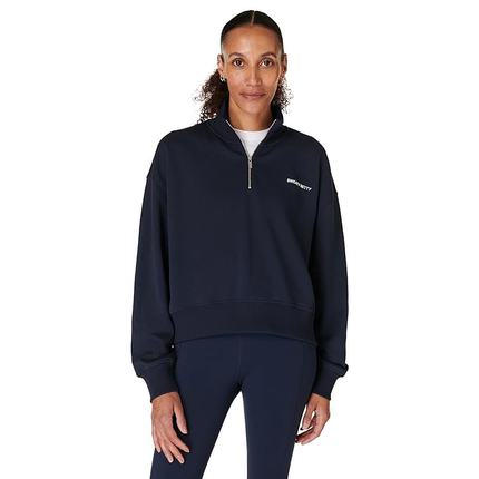 潮奢 sweaty betty 女士 Revive 短款半拉链卫衣