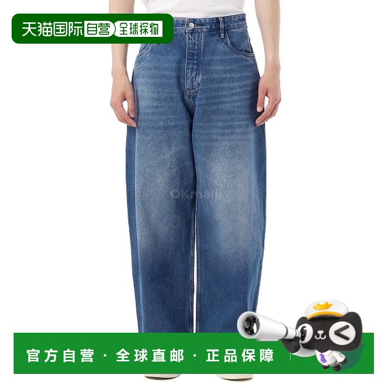韩国直邮STUDIO NICHOLSON PAOLO SNM 牛仔裤 做旧洗水靛蓝 (1023