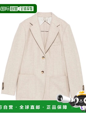 香港直邮MAX MARA 女士西服 CARAFFA330001 AW2025 白色 单排扣西