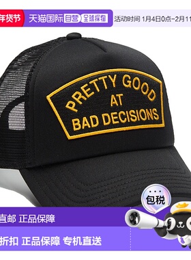 自营 cult of individuality“糟糕的决定”黑色网背卡车帽 美国
