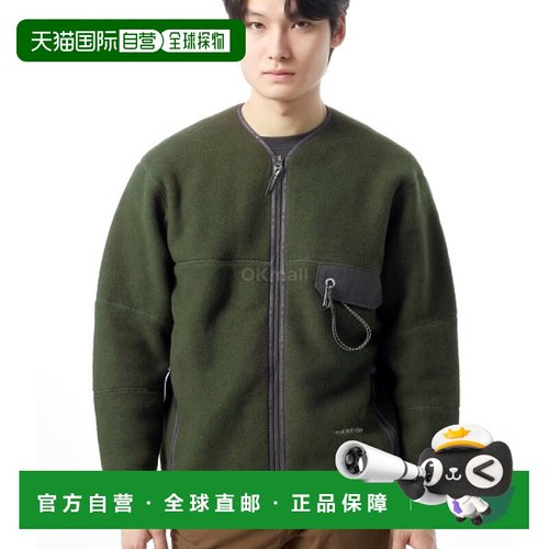 韩国直邮AND WANDER 羊毛羊毛开衫 - 卡其色 (5744281145-180) 开