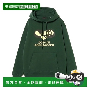 1h可退 日本直邮BEAMS T 男装 宽松版型 原创图形印花连帽衫 7513