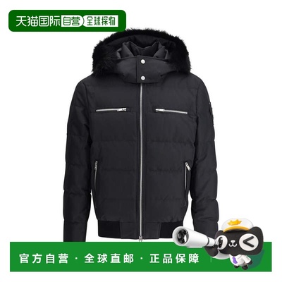 自营Moose Knuckles Polyester Men's Bomber - black 美国奥莱直