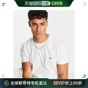 男士 白色 Lacoste 香港直邮潮奢 徽标皮玛棉T恤 法国鳄鱼