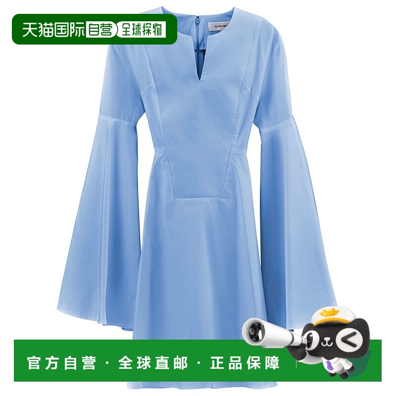 自营carven蓝色雕刻“娃娃”连衣裙 美国奥莱直发