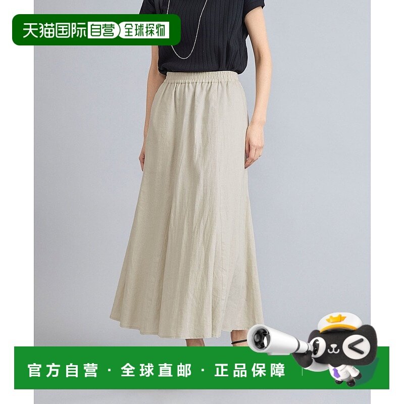 1h可退 日本直邮COEN女士亚麻混纺接触冷感伞摆长裙 76706430182,女装/女士精品,半身裙,淘宝优惠券,粉丝福利购,淘宝优惠卷