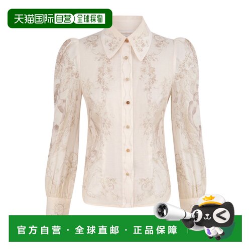 香港直邮ZIMMERMANN 女士衬衫 4368TC26RMERMT AW2026 花色长袖