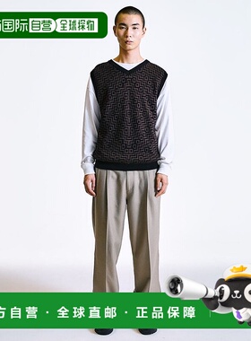 日本直邮SHIPS 几何提花针织背心 内搭毛衣[SH8611EM004004]