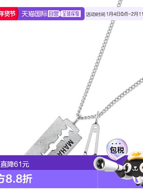 韩国直邮MAHAGRID 公用项链MG2FSMAB70ASV BLADE SAFETY PIN NECK