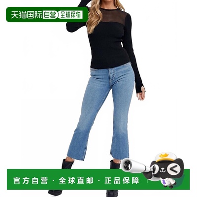 自营bluivy半透明甜心领上衣，黑色 美国奥莱直发