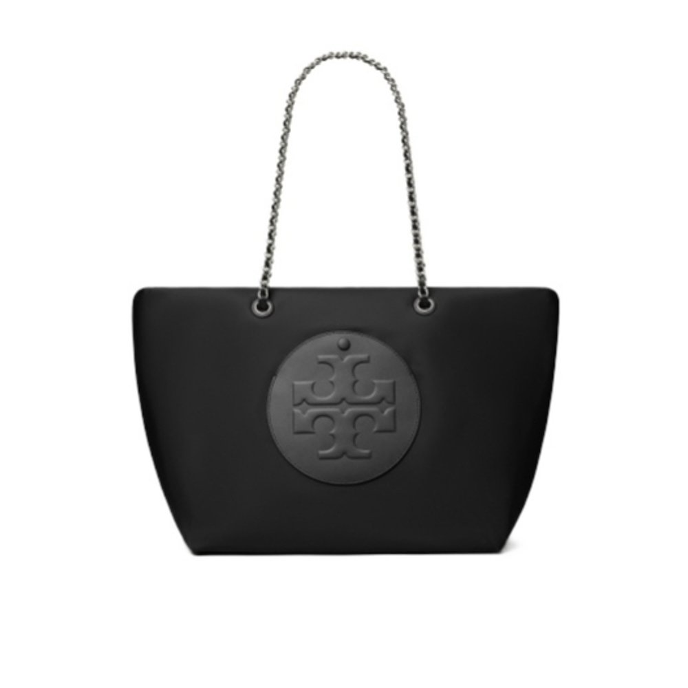 TORY BURCH 女士手提包 171639001 AW2025 黑色 Ella 链条托特包