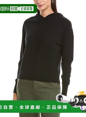 自营InCashmere套头衫羊绒连帽衫-黑色 美国奥莱直发