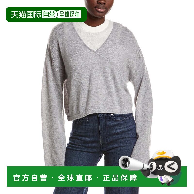 自营naadamSEAMENT沿海羊毛 & 羊绒混纺分层毛衣-灰色 美国奥莱