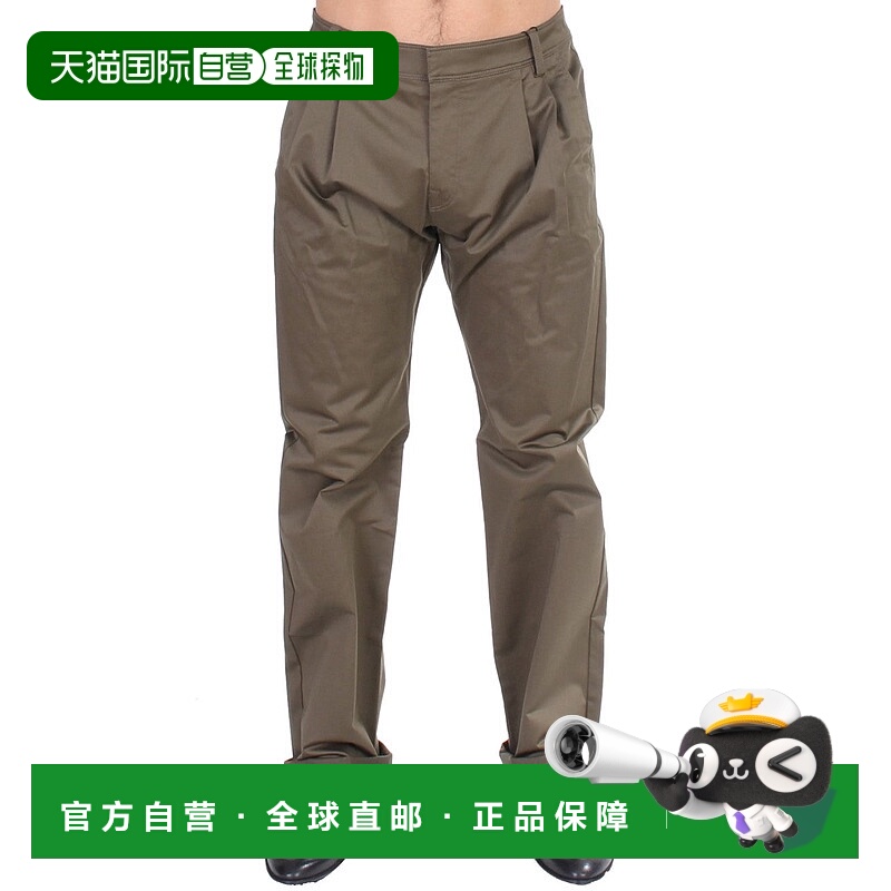 自营 GF Ferre 优雅舒适直筒男士长裤 - 绿色 美国奥莱直发休闲裤
