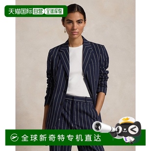 飾有米勒花 外套 歐洲直郵RALPH LAUREN拉夫勞倫Polo棉麻混紡西裝
