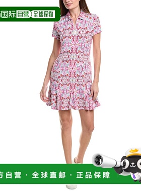 自营IBKUL Print Godet Dress - pink 美国奥莱直发连衣裙