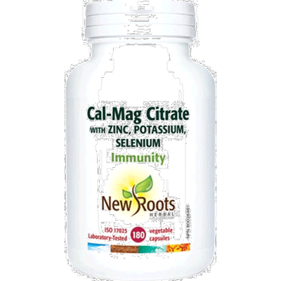 加拿大直邮New Roots Cal-Mag 柠檬酸盐，含锌、钾、硒（180 粒 V